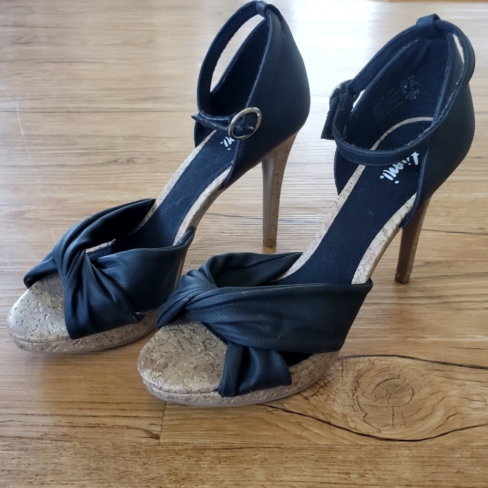 FIONI Strappy Cork High Heels